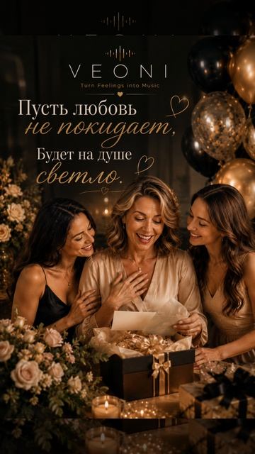 Эта история уже звучит в музыке. Готовы превратить в песню и вашу? 🎵  #VEONI #Песнявподарок #Песня