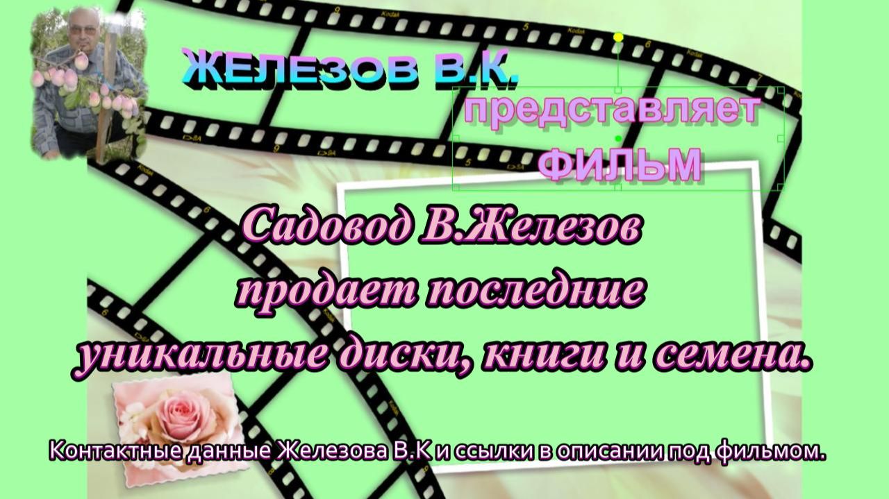 Садовод В.Железов продает последние уникальные диски, книги и семена.