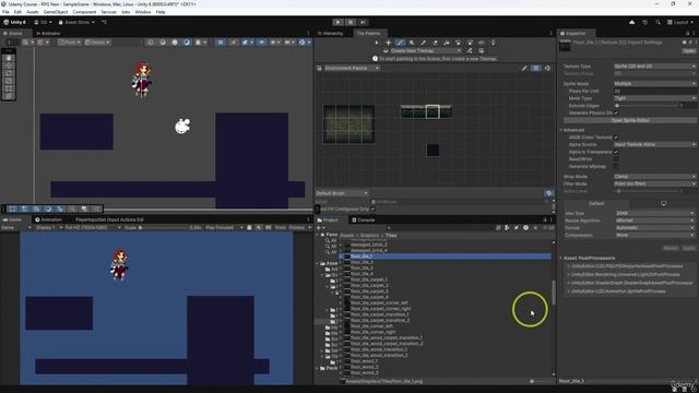 45 настройка палитр и ассеты TilePaletteSetup&Assets
