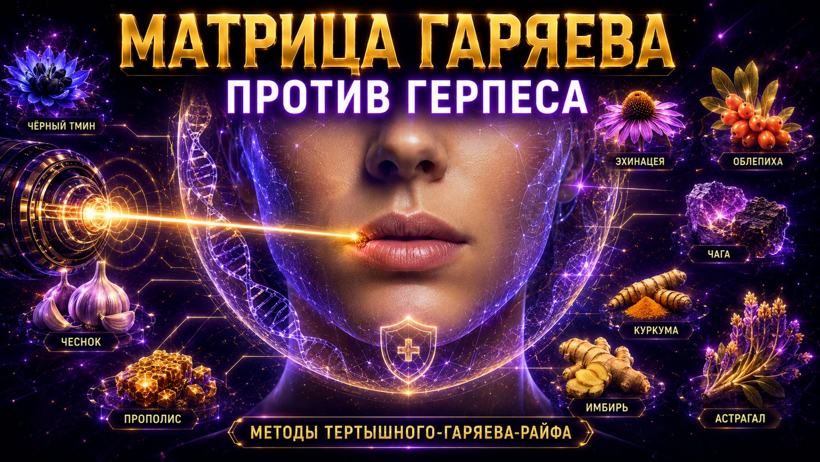 🔥 МАТРИЦА ГАРЯЕВА. ПРОТИВ ГЕРПЕСА По технологиям Тертышного–Гаряева–Райфа ⚡️🧬