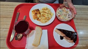 Мукбанг в столовой | Гуляш,Рис,Пюре,Рыбка,Торт | Обжор Асмр