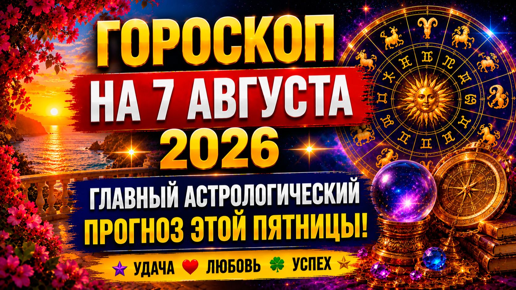 Гороскоп на 7 августа 2026 ✨ Главный астрологический прогноз этой пятницы!