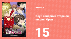 Клуб свиданий старшей школы Оран 15 серия (аниме-сериал, 2006)