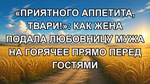 «ПРИЯТНОГО АППЕТИТА, ТВАРИ!»: КАК ЖЕНА ПОДАЛА ЛЮБОВНИЦУ МУЖА НА ГОРЯЧЕЕ ПРЯМО ПЕРЕД ГОСТЯМИ