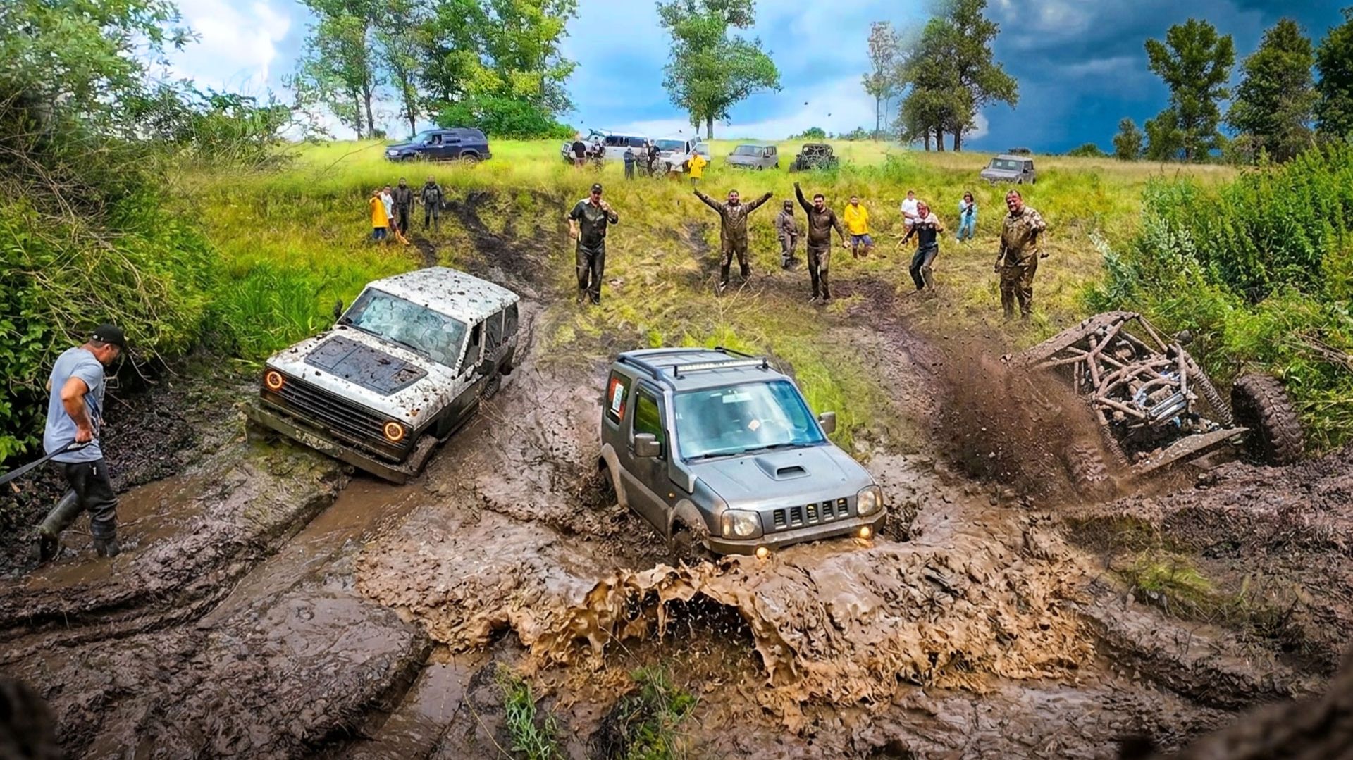 Челлендж ВЫБЕРИСЬ ИЗ ГРЯЗИ! NISSAN PTAROL, БАГГИ, SUZUKI JIMNY, УАЗ, НИВА, ГАЗ!