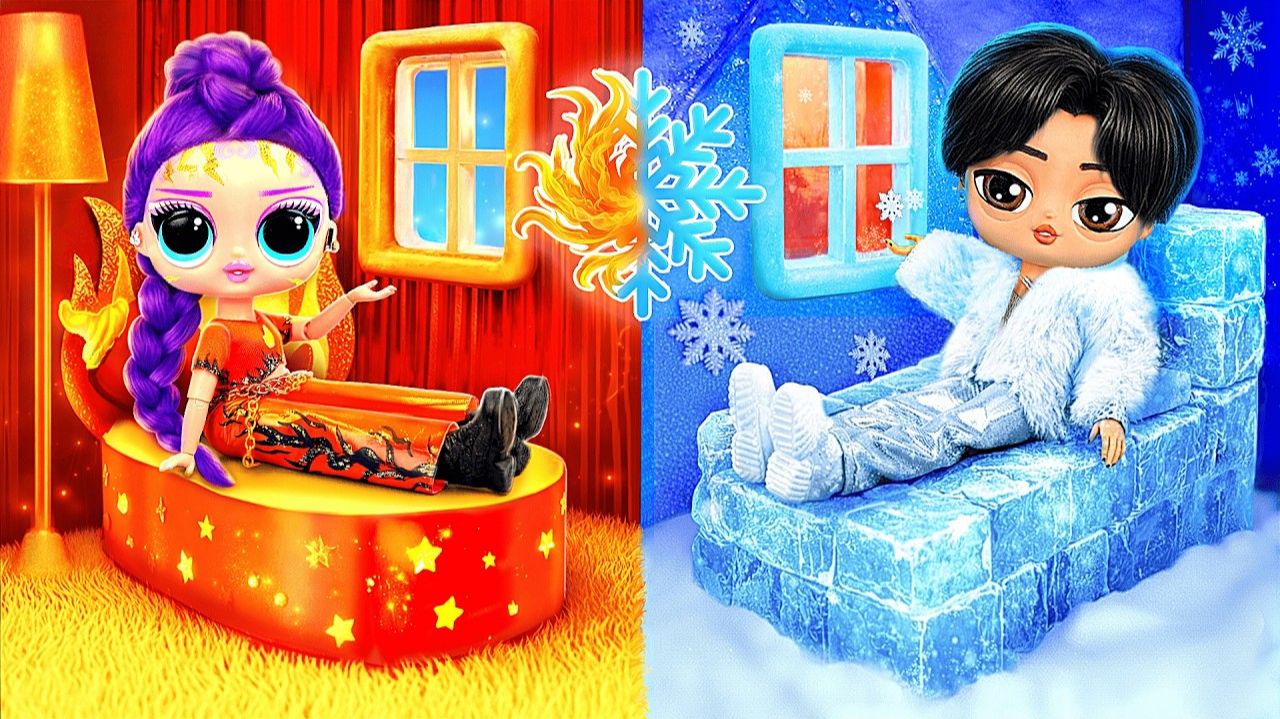 Строим Горячий и Холодный Дом для Кейпоп Охотниц на Демонов! Поделки для кукол