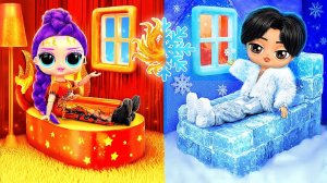 Строим Горячий и Холодный Дом для Кейпоп Охотниц на Демонов! Поделки для кукол