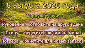 Народные приметы на 8 августа 2026 года