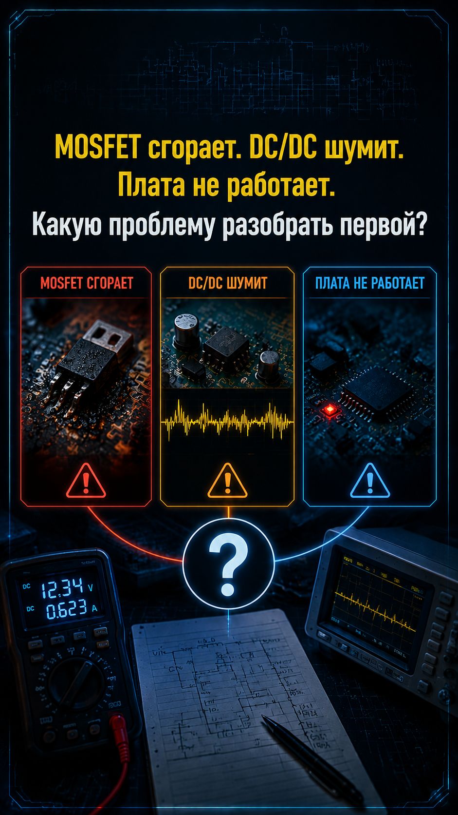 Какие проблемы силовой электроники чаще всего встречаются в реальных устройствах?