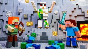 Подборка анимации Lego Stop Motion - LEGO Minecraft - Стив ЛЕГО Брик