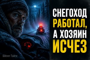 Красные огни на старом радиомаяке среди тайги