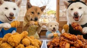 🍗 Как пожарить идеальную курицу фри — и устроить мукбанг от Милых ИИ песиков