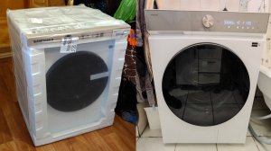Распаковка, установка, обзор стиральной машины с сушкой Samsung WD11DB8B85GHLP