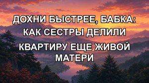 Дохни быстрее, бабка: как сестры делили квартиру еще живой матери