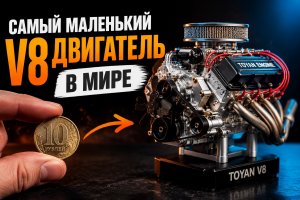 Собираю и запускаю самый маленький в мире двигатель V8