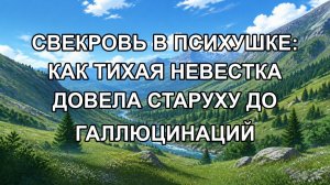 Свекровь в психушке: как тихая невестка довела старуху до галлюцинаций