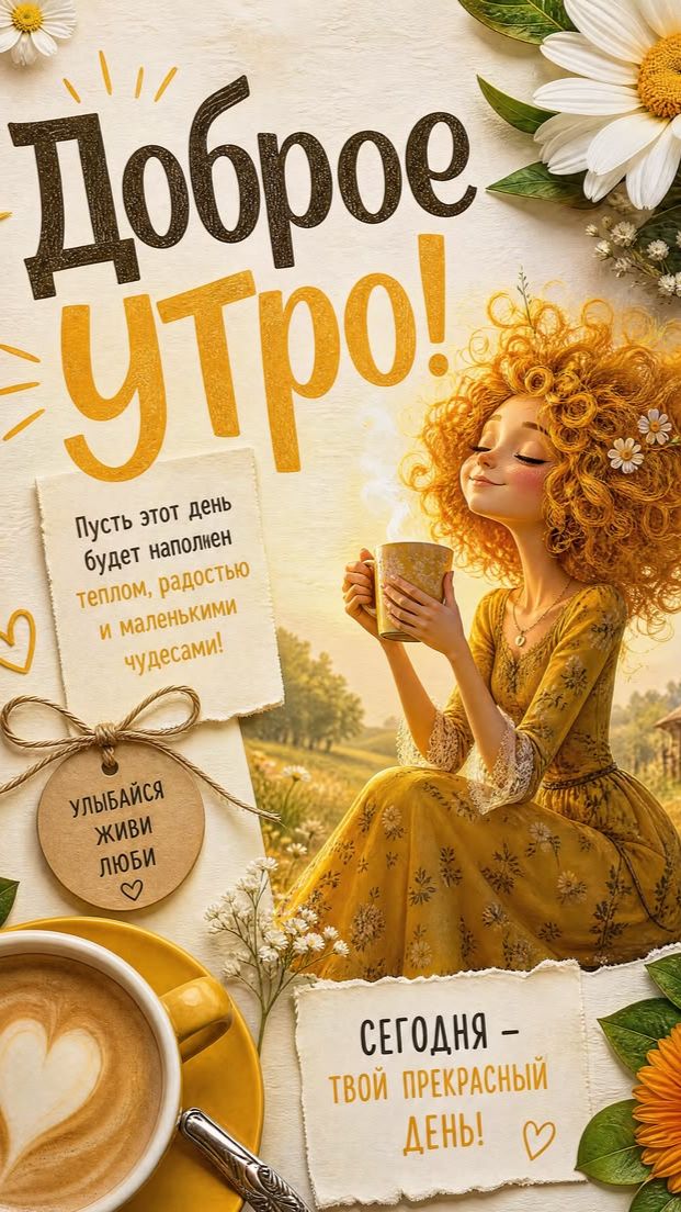 Доброе утро! Начни день с улыбки и хорошего настроения ☀️