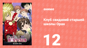 Клуб свиданий старшей школы Оран 12 серия (аниме-сериал, 2006)