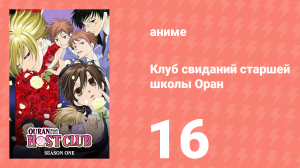 Клуб свиданий старшей школы Оран 16 серия (аниме-сериал, 2006)