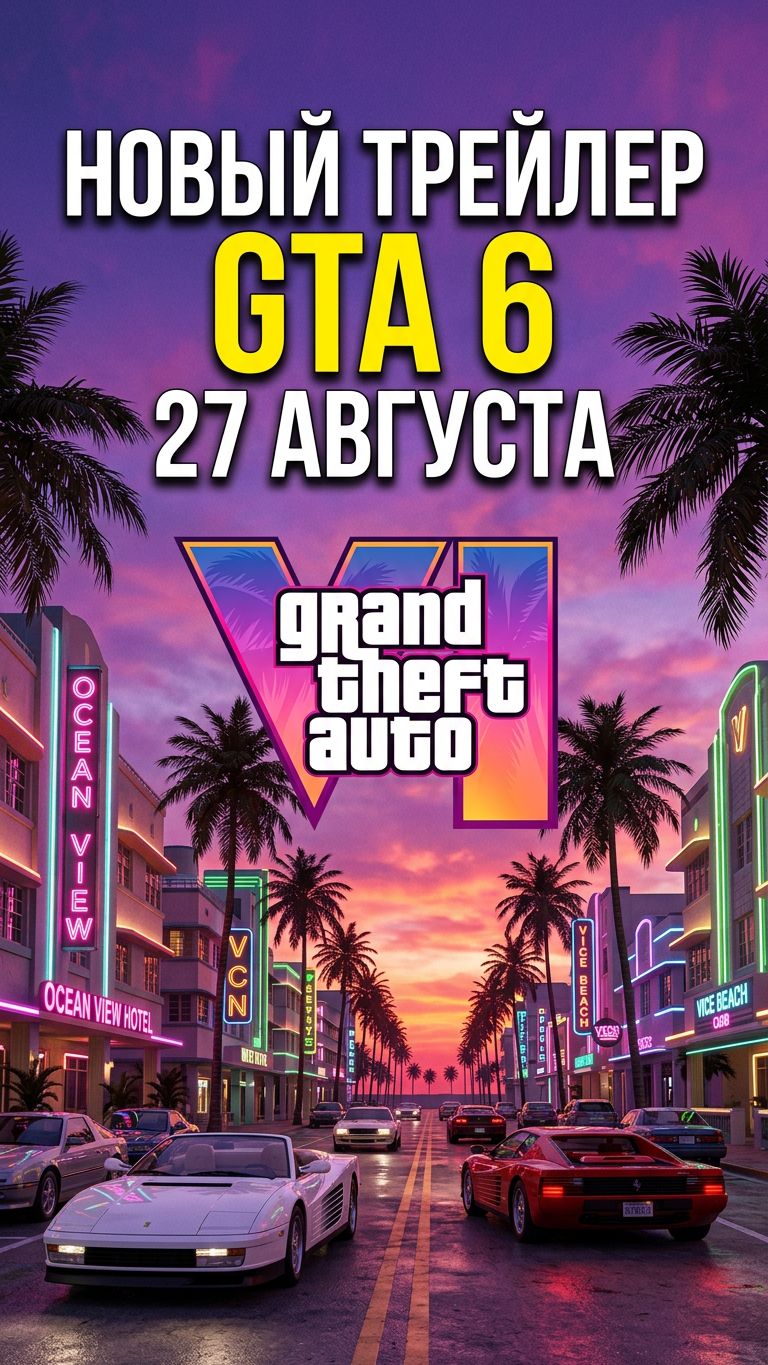 Новый трейлер GTA 6 покажут 27 августа на Netflix