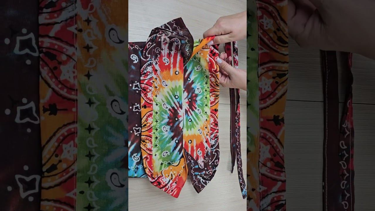I Sewed A Large Bag Out Of 2 Scarves #sewing #diy #sewbag
