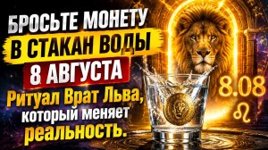 Бросьте монету в стакан 8 августа.
