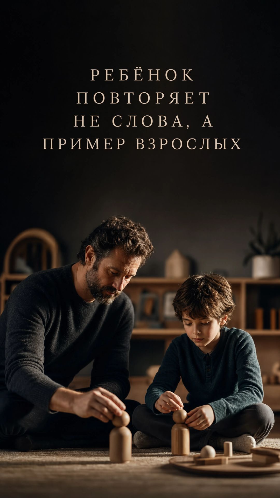 Ребёнок повторяет не слова, а пример взрослых