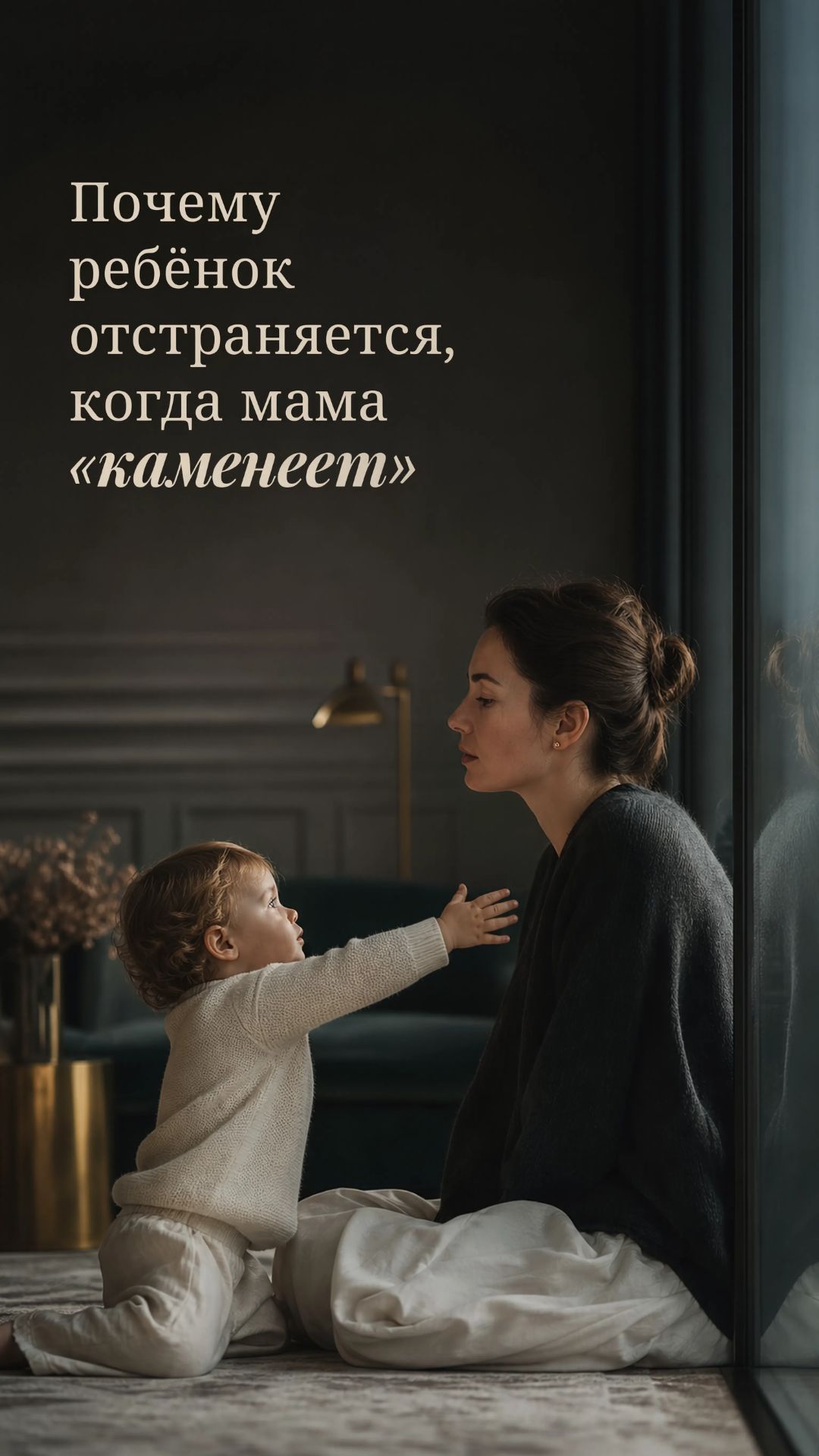 Ребёнок отстраняется, когда мама «каменеет»