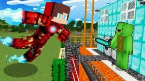 Мальчики против девушек-деревенская битва. В Майнкрафте Minecraft!