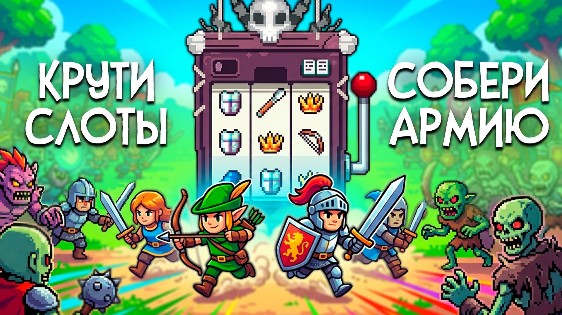 Slotbound ♦ ЗАПУСТИ ИГРОВОЙ АВТОМАТ, ЧТОБЫ УВЕЛИЧИТЬ СВОЮ АРМИЮ или ТЕБЕ КОНЕЦ!