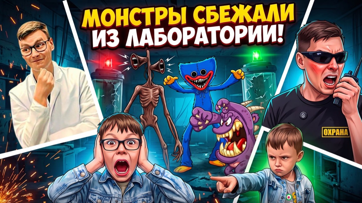 Монстры сбежали из лаборатории | Короткометражка