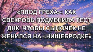«ПЛОД ГРЕХА»: КАК СВЕКРОВЬ ПОДМЕНИЛА ТЕСТ ДНК, ЧТОБЫ СЫНОЧЕК НЕ ЖЕНИЛСЯ НА «НИЩЕБРОДКЕ»