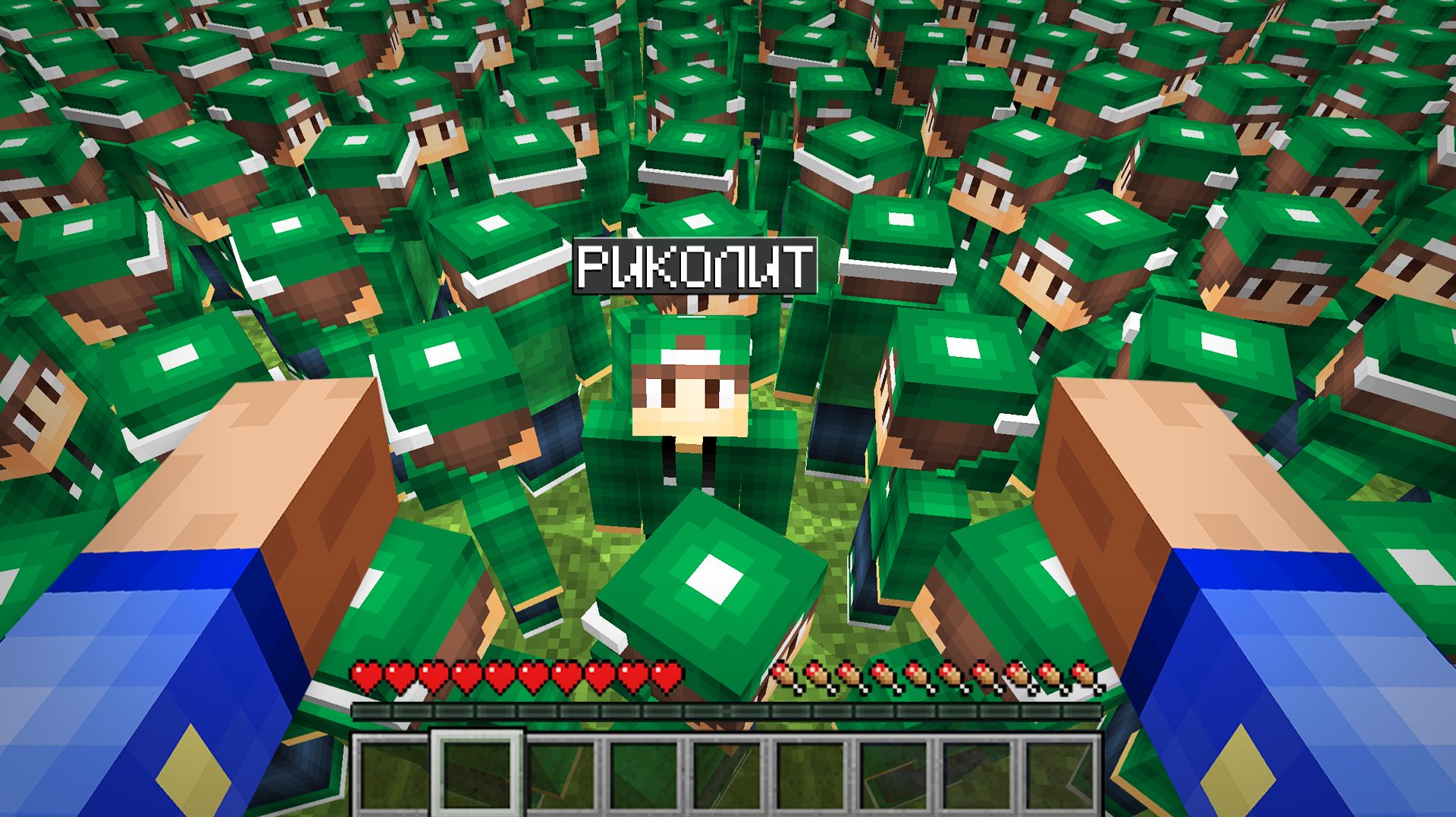 Я СПРЯТАЛСЯ СРЕДИ СВОИХ КЛОНОВ ОТ ПОЛИЦИИ В МАЙНКРАФТ  Риколит Minecraft