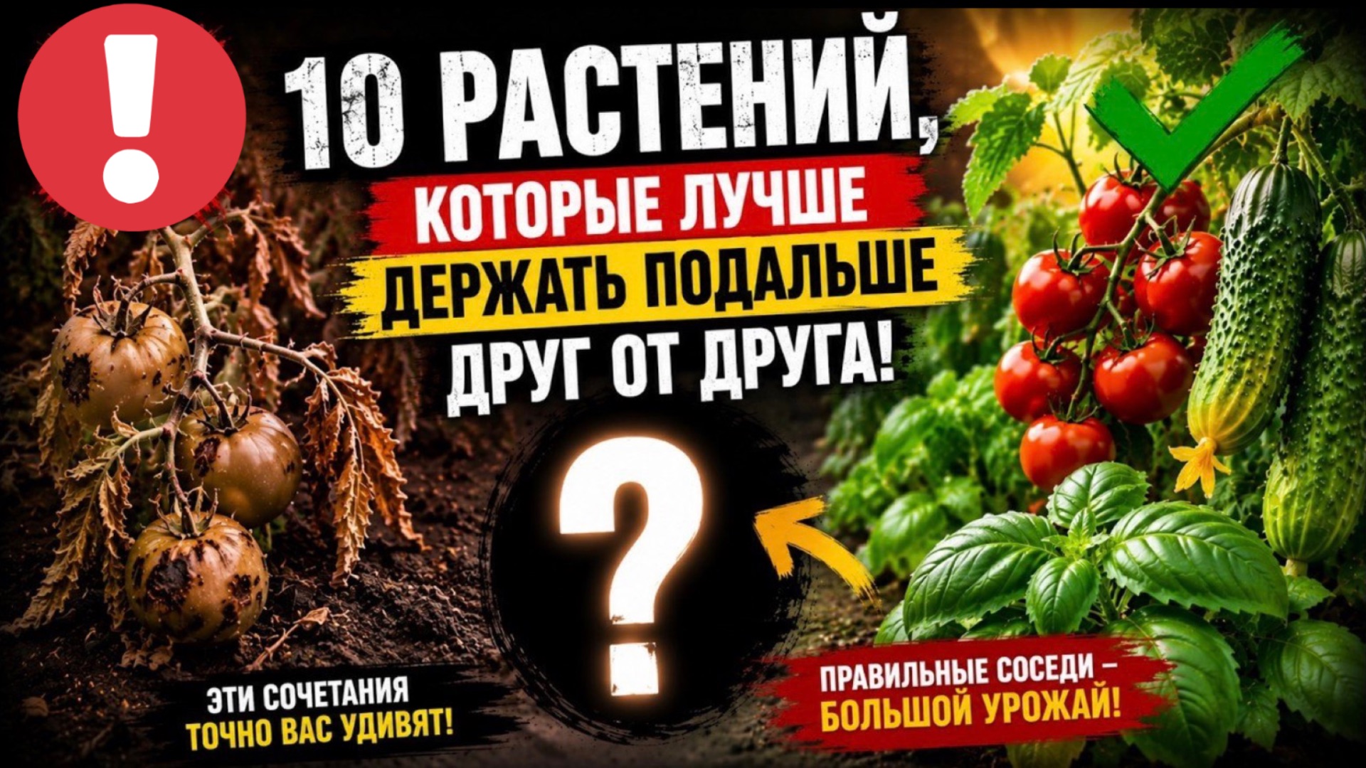 НЕ САЖАЙТЕ ИХ РЯДОМ! УРОЖАЙ ИСЧЕЗНЕТ НА ГЛАЗАХ!10 ОПАСНЫХ СОЧЕТАНИЙ!10 ОПАСНЫХ СОЧЕТАНИЙ!