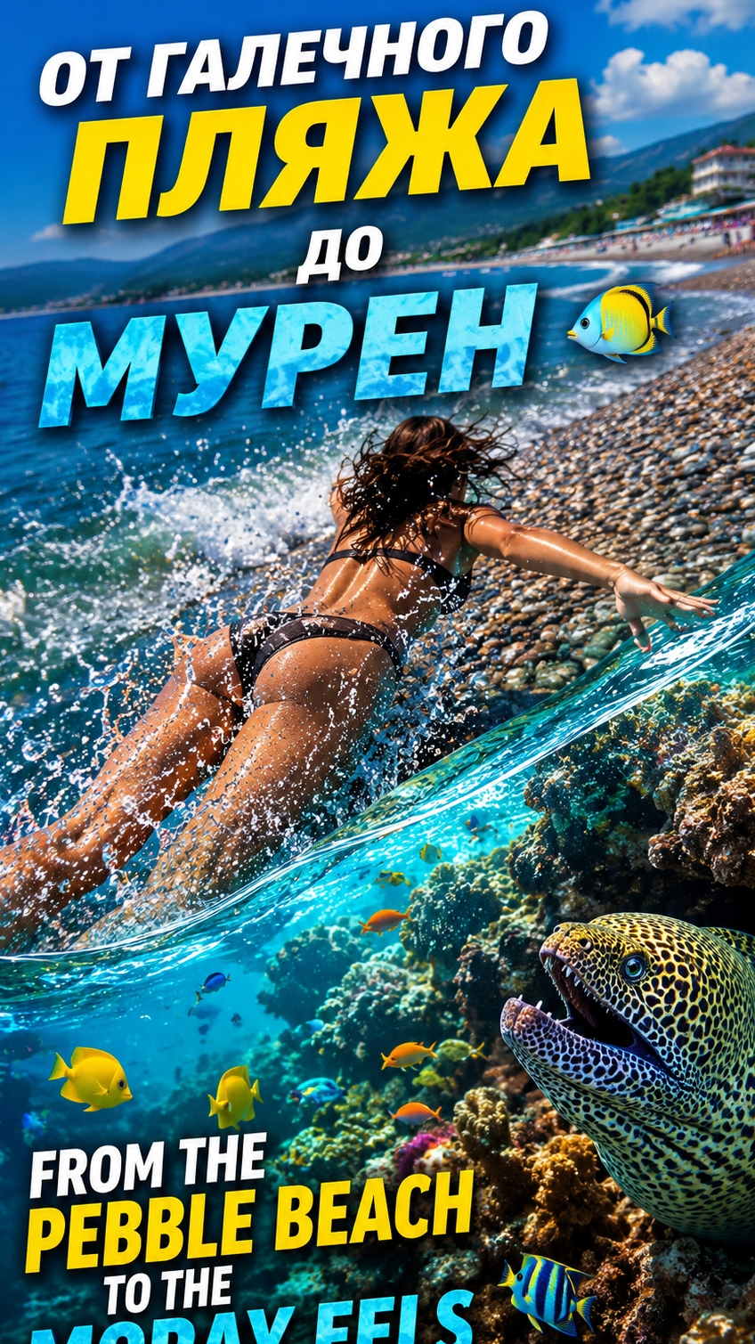 Из моря в подводный мир 🌊➡️🐠From Beach To Underwater World 🌊