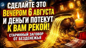 Сделайте вечером 6 августа и деньги потекут рекой.