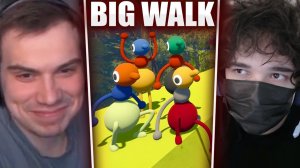 ГЛЕБ ИГРАЕТ в ГОЛОВОЛОМКУ Big Walk (Ростик, Вероника, Юра, Гагик, Танк) | Sasavot