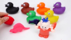 Увлекательное видео  Как сделать леденец «Радужная утка» с помощью Playdoh, вырезая ASMR