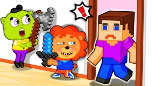 Маша и Леопольд. Майнкрафт в реальной жизни - Мультик для детей
