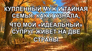 КУПЛЕННЫЙ МУЖ И ТАЙНАЯ СЕМЬЯ: КАК Я УЗНАЛА, ЧТО МОЙ «ИДЕАЛЬНЫЙ» СУПРУГ ЖИВЕТ НА ДВЕ СТРАНЫ