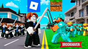 ROBLOX vs MINECRAFT в Brookhaven RP! 🏡 Какой город ЛУЧШЕ?!