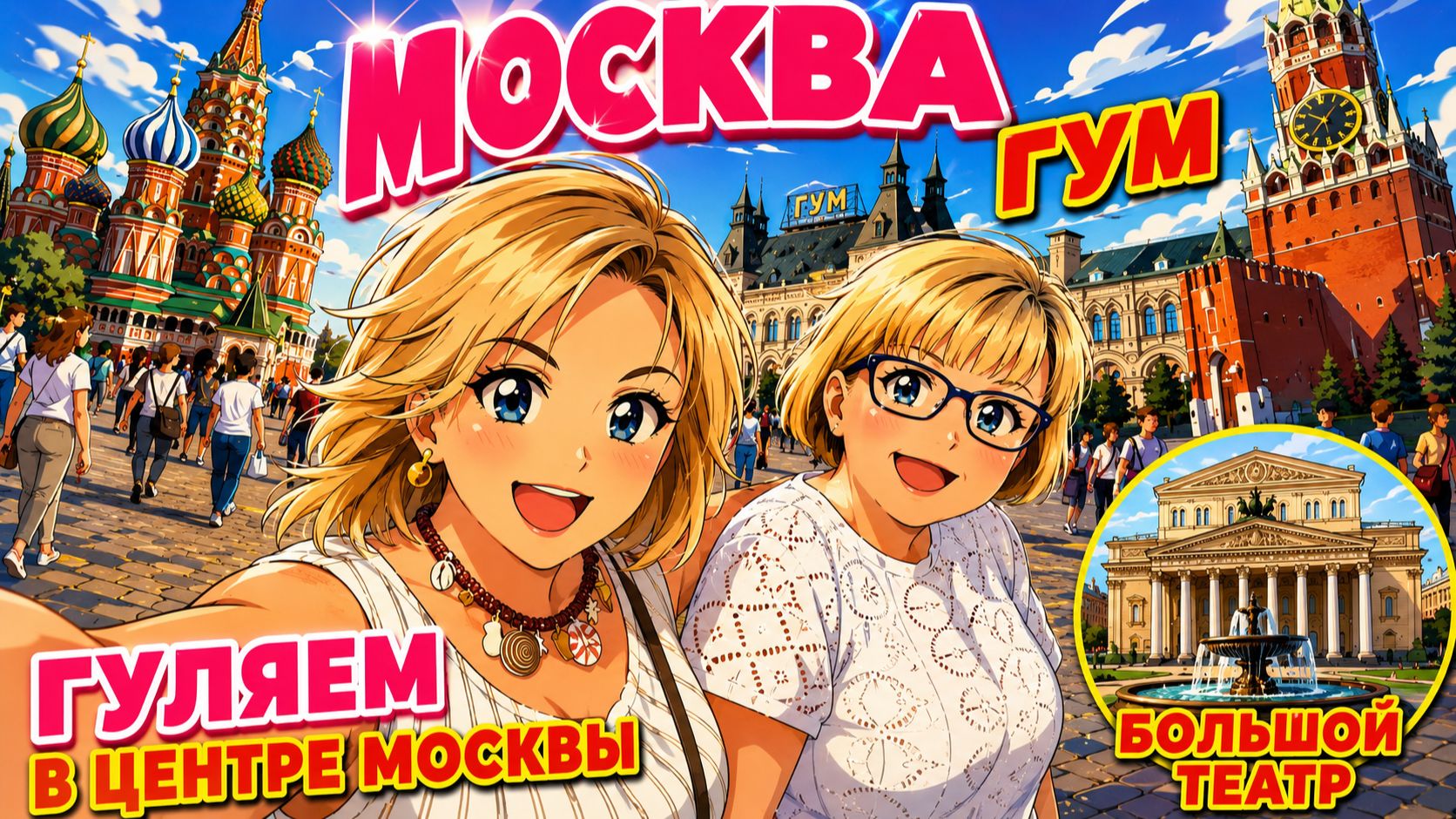 Один день в центре Москвы! Что мы увидели_ Летняя Москва ❤️ Красная площадь, ГУМ и атмосфера города