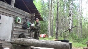 Рыбалка с ночевкой в избе/ Старая изба/ Солонец для лося