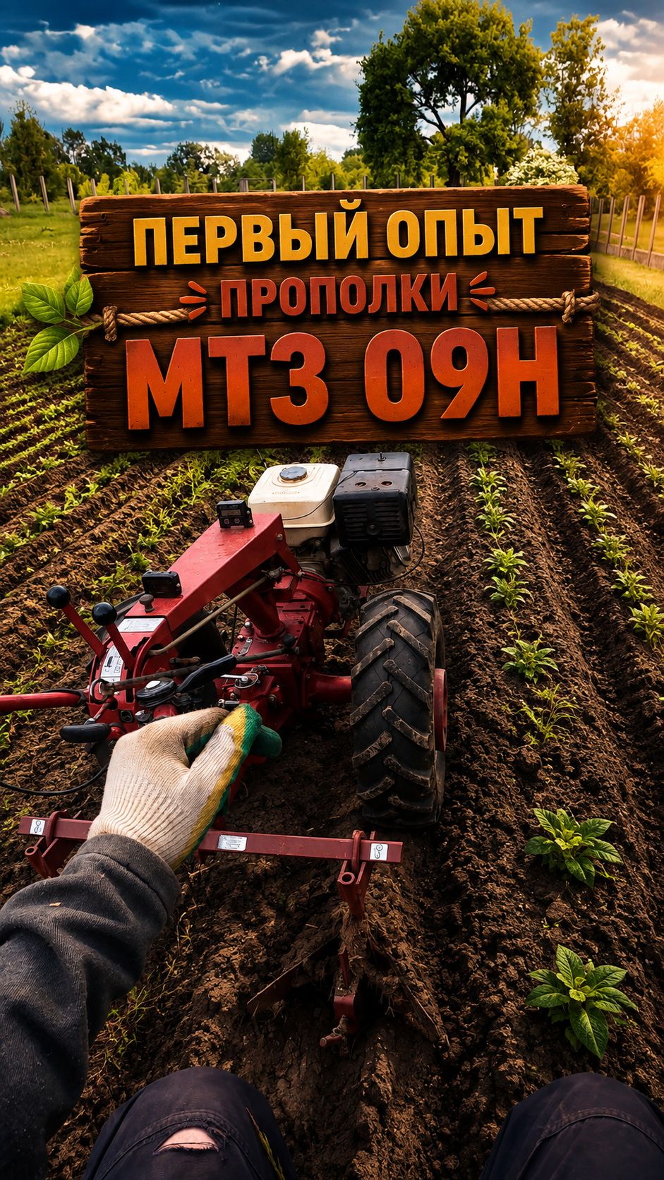Первый опыт прополки МТЗ 09H 🚜