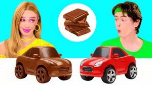 Челлендж. Шоколадная Еда vs Настоящая еда _ Удивительный Челлендж с Едой