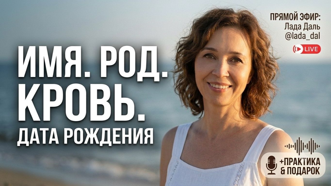 ИМЯ. КРОВЬ. РОД. ДАТА РОЖДЕНИЯ. Запись вебинара Лады Даль в чате On Air