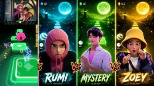 🌸 Мистери 🆚 Зои 🆚 Рори 🆚 Руми устроили Челлендж в Тайлс Хоп! 🚀🔥