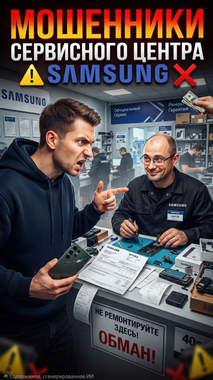Мошенники сервисных центров Samsung, НЕ ПОПАДИСЬ