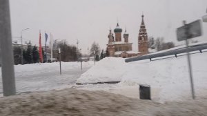 3 минуты на троллейбусе по зимнему Ярославлю (ЗиУ-682Г,  #141, февраль 2026)