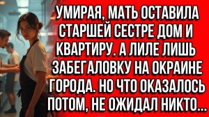 Умирая мать оставила старшей сестре дом и квартиру. А Лиле забегаловку на окраине города.